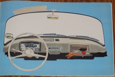 Glas Isar 700 Dashboard 1958 original drawing by M. Heinzmann (4600)